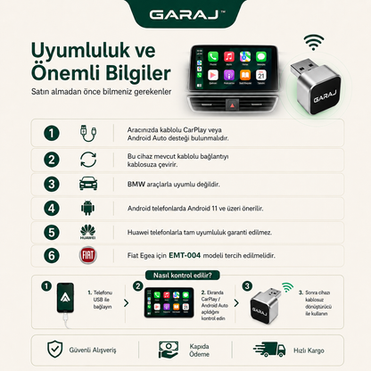 GARAJ™ | Kablosuz CarPlay