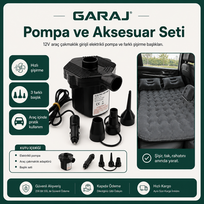 GARAJ™ |Şişme Araç İçi Yatak Seti