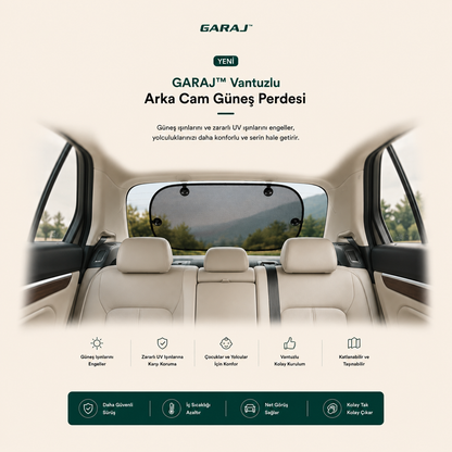 GARAJ™ Arka Cam Ve 2 Adet Yan Cam Güneş Perdesi